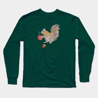 Squirrel with Coffee Long Sleeve T-Shirt